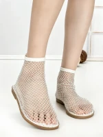 Sandale Dama cu Talpa Joasa GG-75 WHITE | EMAS