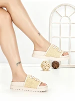 Papuci Dama cu Talpa Joasa SU-041 BEIGE | GOWIN