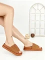 Papuci Dama cu Talpa Joasa SU-041 CAMEL | GOWIN