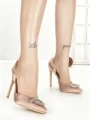 Pantofi Stiletto P-1280 CHAMPAGNE | STEPHAN