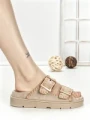 Papuci Dama cu Talpa Joasa QQ-261 BEIGE | STEPHAN