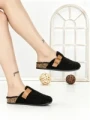 Papuci Dama cu Talpa Joasa H-119 BLACK | STEPHAN