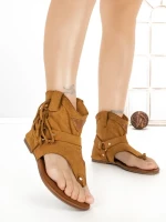 Sandale Dama cu Talpa Joasa WL-203 CAMEL | STEPHAN