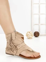 Sandale Dama cu Talpa Joasa WL-203 BEIGE | STEPHAN