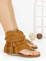 Sandale Dama cu Talpa Joasa WL-202 CAMEL | STEPHAN