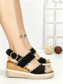Sandale Dama cu Platforma 22-337 BLACK | STEPHAN