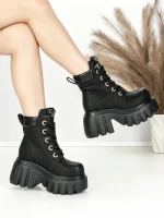 Ghete Dama cu Platforma 0017-39S BLACK | MEI