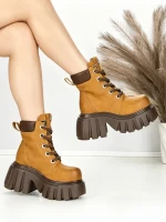 Ghete Dama cu Platforma 0017-39S YELLOW | MEI