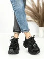 Pantofi Sport Dama cu Platforma 6580-7 BLACK | MEI