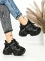 Pantofi Sport Dama cu Platforma 6580-7 BLACK | MEI