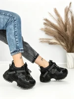 Pantofi Sport Dama cu Platforma 6580-7 BLACK | MEI