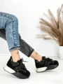 Pantofi Sport Dama cu Platforma 3A1-1 BLACK | MEI