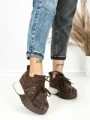 Pantofi Sport Dama cu Platforma 3A1-1 DARK BROWN | MEI