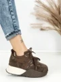 Pantofi Sport Dama cu Platforma 3A1-1 DARK BROWN | MEI
