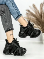 Pantofi Sport Dama cu Platforma 3602 BLACK | MEI