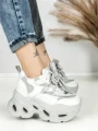 Pantofi Sport Dama cu Platforma 3606-1 GREY | MEI
