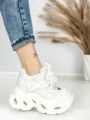 Pantofi Sport Dama cu Platforma 3606-1 WHITE | MEI
