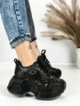Pantofi Sport Dama cu Platforma 6580-5 BLACK | MEI