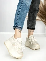 Pantofi Sport Dama cu Platforma 3570 BEIGE | MEI