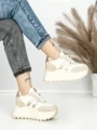 Pantofi Sport Dama cu Platforma 3596 BEIGE | MEI
