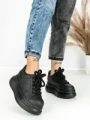 Pantofi Sport Dama din piele naturala 719-1 BLACK | PANTOFUL