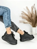 Pantofi Sport Dama din piele naturala 719-1 BLACK | PANTOFUL