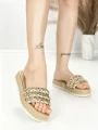 Papuci Dama cu Talpa Joasa BE-6073 GOLD | BEUE SHOES
