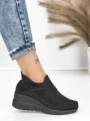 Pantofi Sport Dama cu Platforma R-276 ALL BLACK | EMAS