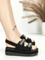 Sandale Dama cu Platforma PL367 BLACK | GIVANA
