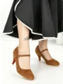 Pantofi cu Toc J-30 CAMEL | CHERIE