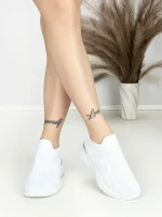 Pantofi Sport Dama cu Platforma BK198 WHITE | OMODA