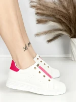 Sneakers Dama HY-285 WHITE-FUCHSIA | ABLOOM
