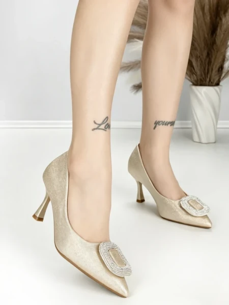 Pantofi Stiletto A7910-1 GOLD | ABLOOM