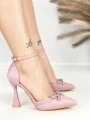 Sandale Dama cu Toc Subtire 6DC8 PINK | MEI