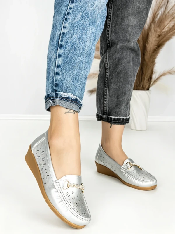Pantofi Casual Dama JM079 PLATA | ANNALISE