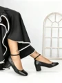 Pantofi cu Toc mic 77-559 BLACK | CM