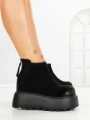 Ghete Dama cu Platforma 8556-3 BLACK | MEI