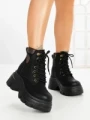 Ghete Dama cu Platforma 8501-3 BLACK | MEI