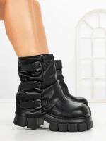 Ghete Dama cu Platforma 9566-21S BLACK | MEI