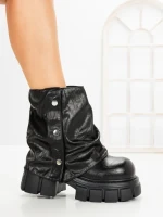 Ghete Dama cu Platforma 9566-29S BLACK | MEI
