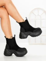 Ghete Dama cu Platforma 7780-30C BLACK | MEI