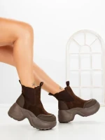 Ghete Dama cu Platforma 7780-30C BROWN | MEI