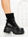 Ghete Dama cu Platforma 8502-1 BLACK | MEI