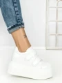 Pantofi Sport Dama cu Platforma 3621-5 WHITE | MEI