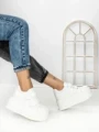Pantofi Sport Dama cu Platforma 3621-5 WHITE | MEI