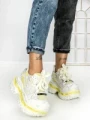 Pantofi Sport Dama cu Platforma 7917-129 YELLOW | MEI