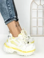 Pantofi Sport Dama cu Platforma 7917-129 YELLOW | MEI