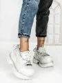 Pantofi Sport Dama cu Platforma 7917-129 SILVER | MEI