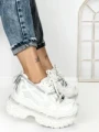 Pantofi Sport Dama cu Platforma 7917-129 SILVER | MEI