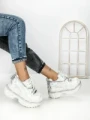 Pantofi Sport Dama cu Platforma 7917-129 SILVER | MEI